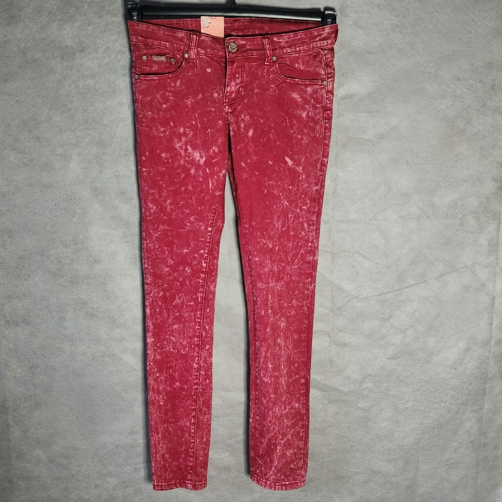Geso Acid Wash Straight Leg Jeans Vintage-Inspired Acid Wash Finish Five-Pocket
